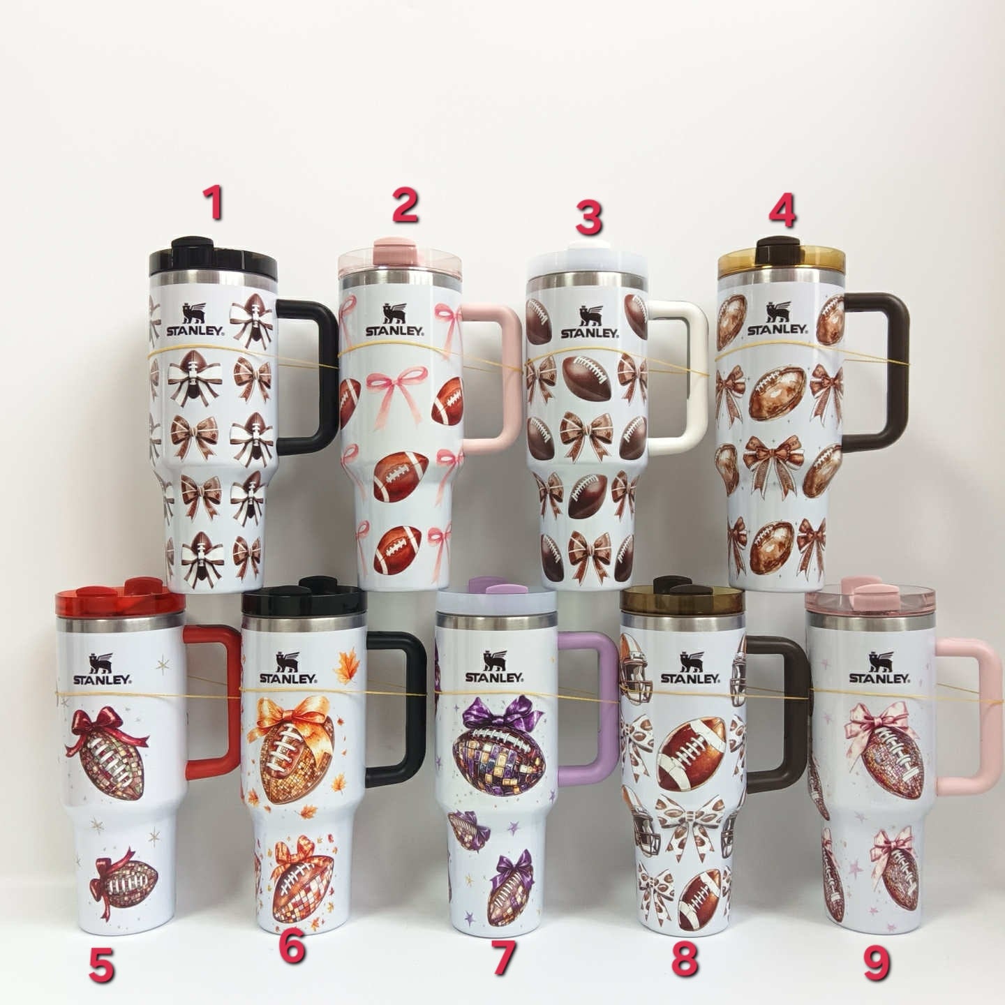 S-Cups Football & Bows