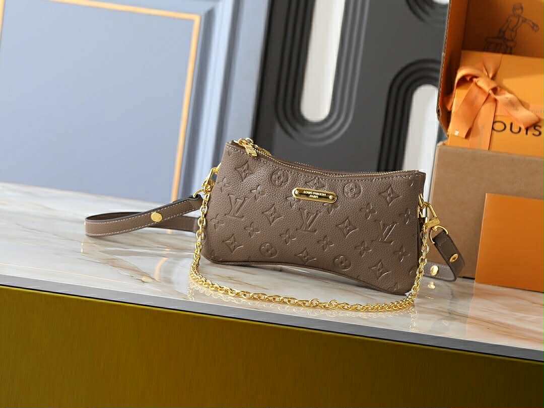 L Taupe Shoulder Bag