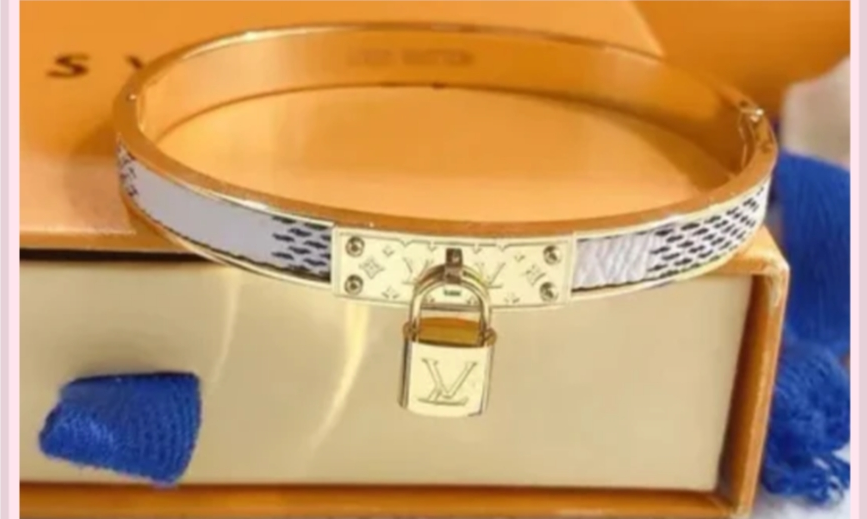 L Lock Bangle Bracelet