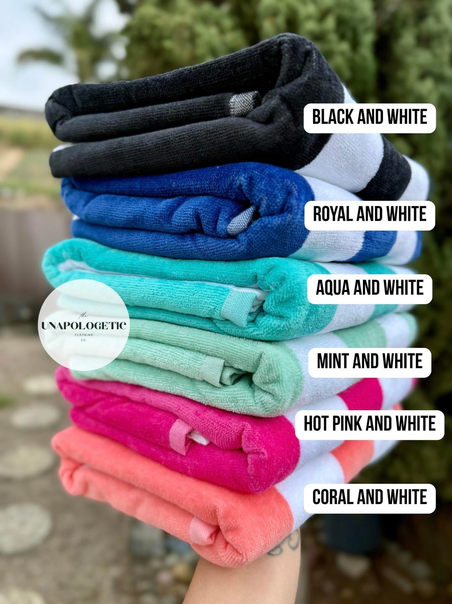 Custom name embroidered towels