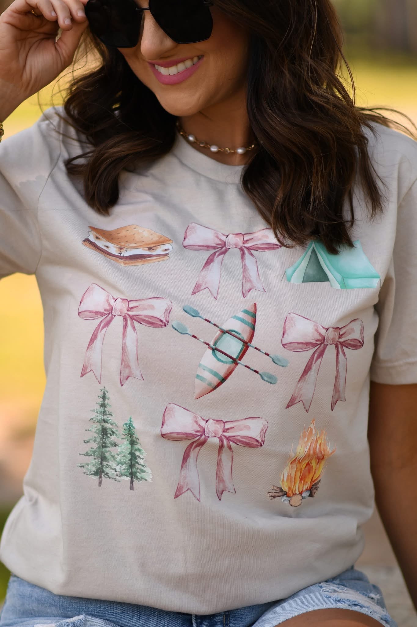 Camping coquette ADULT TEE OR PULLOVER
