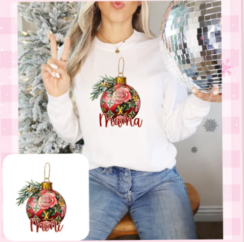 Mama Ornament Graphic Tee or Pullover