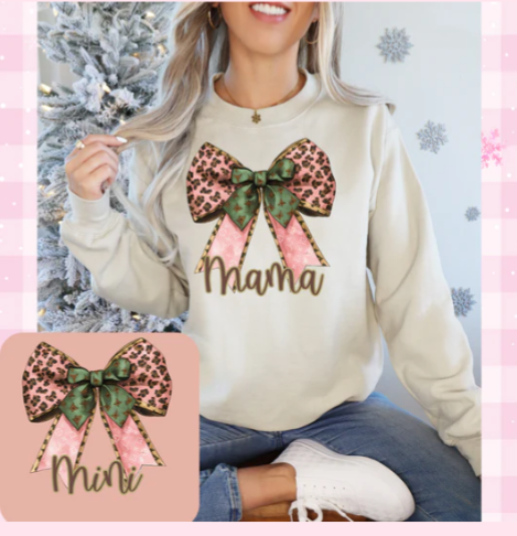 Mama Bow Graphic Tee or Pullover