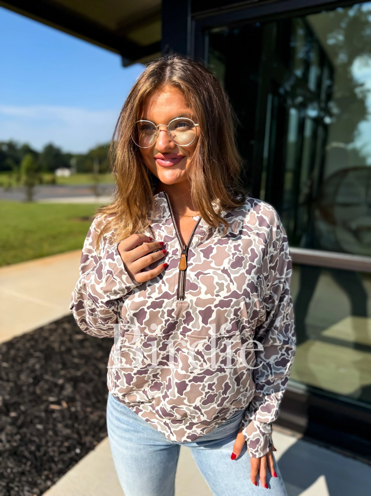 Duck Camo Quarter Zip Pullover
