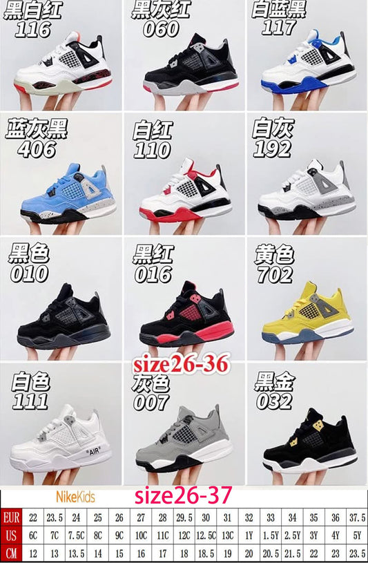 Kids shoe 4- top row left to right for #