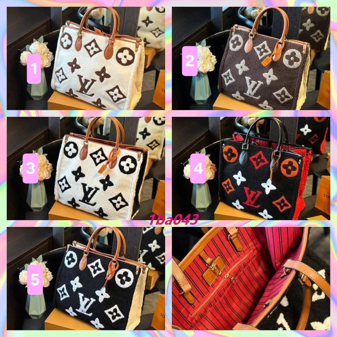 L Sherpa Teddy Mono Totes