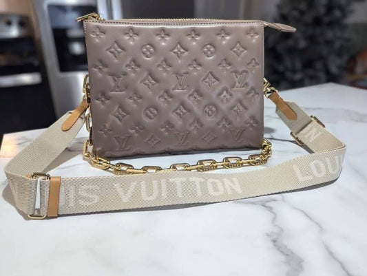 L Taupe Coussin Bag