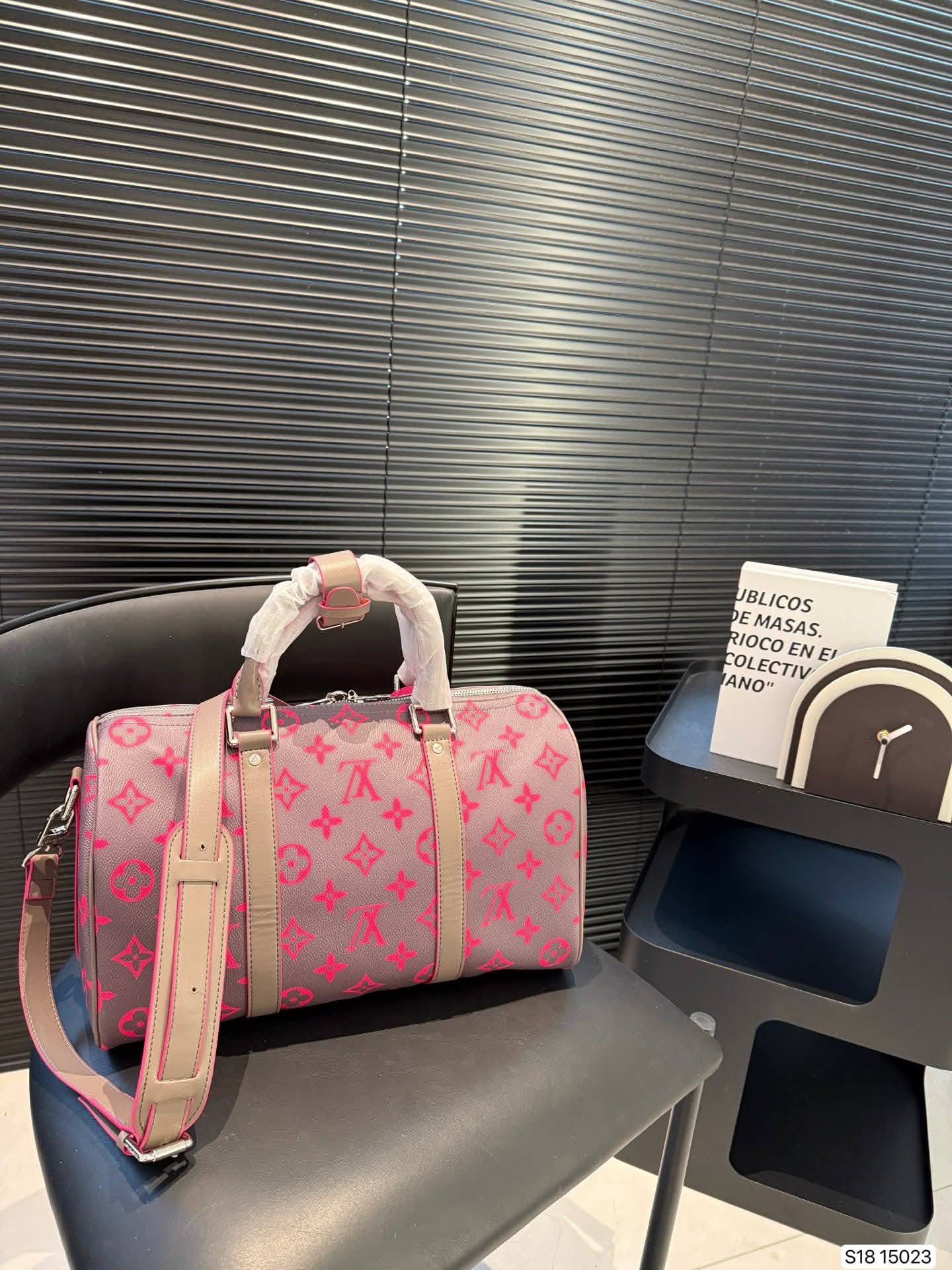 L Boujee Pink Duffle New