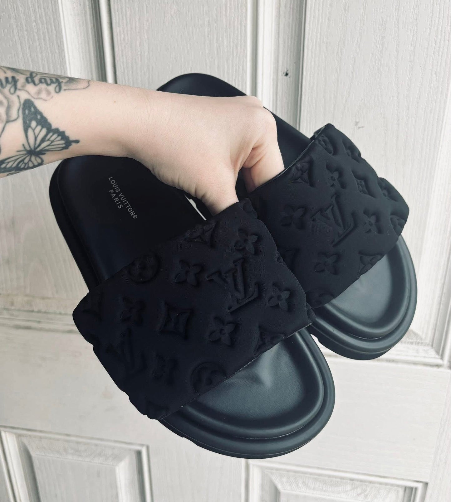 L Pillow Slide Sandal Black
