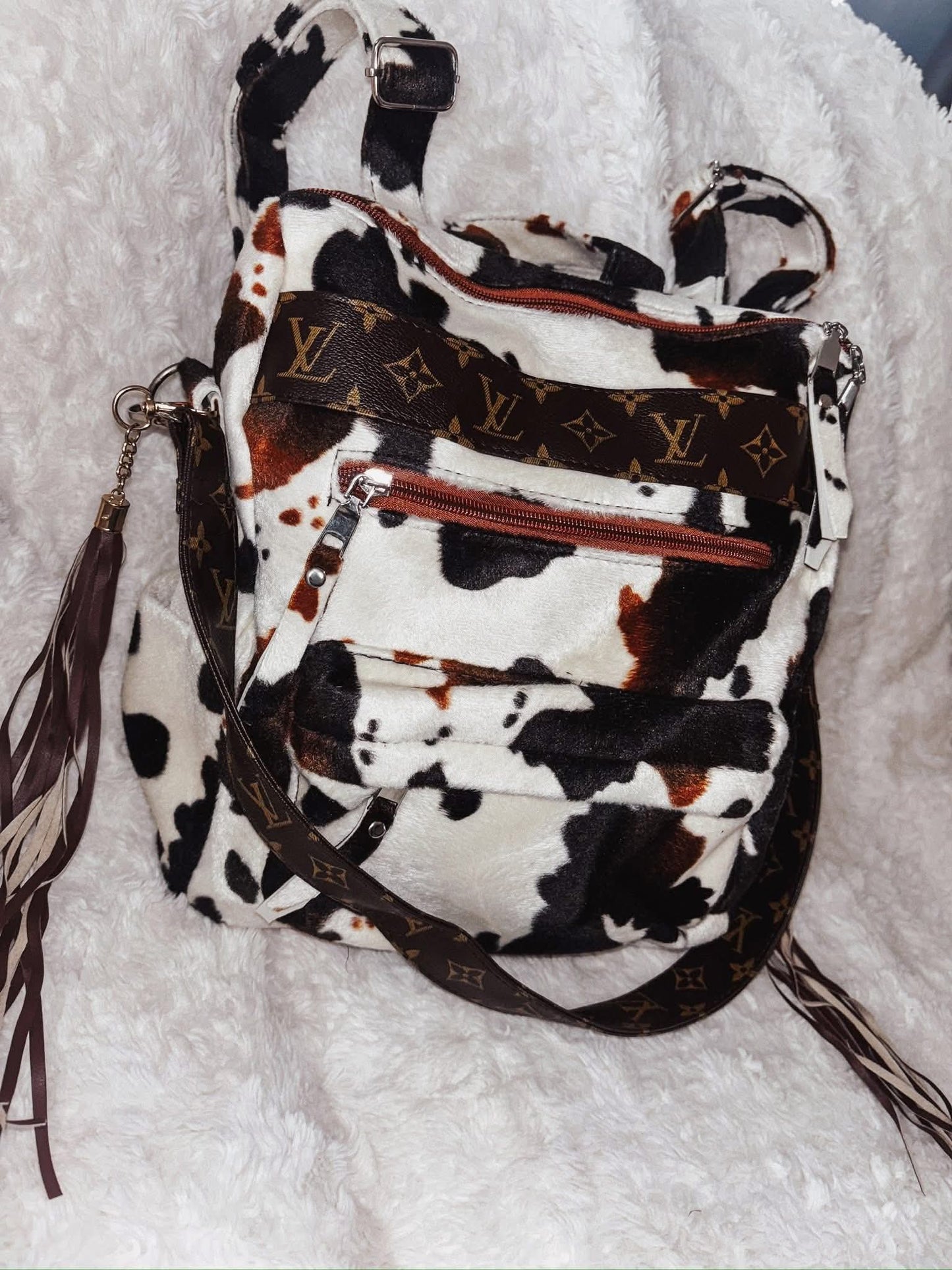 L Cow Hide Boho Bag