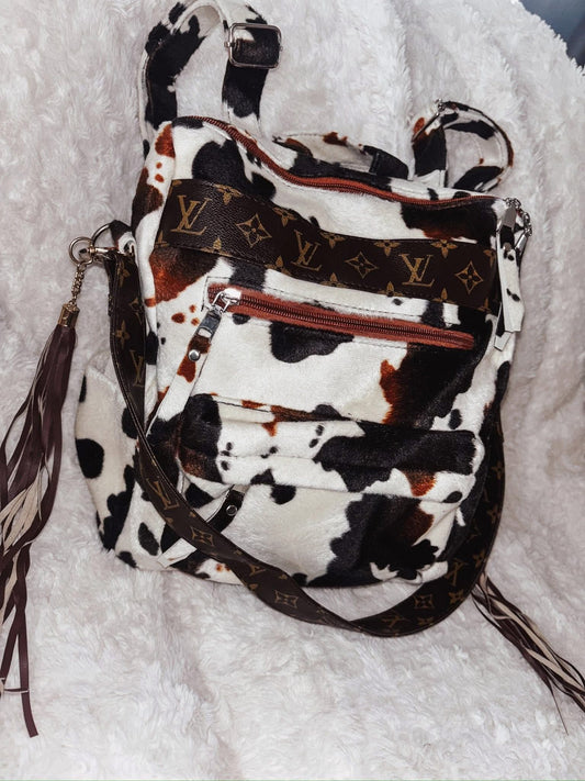 L Cow Hide Boho Bag