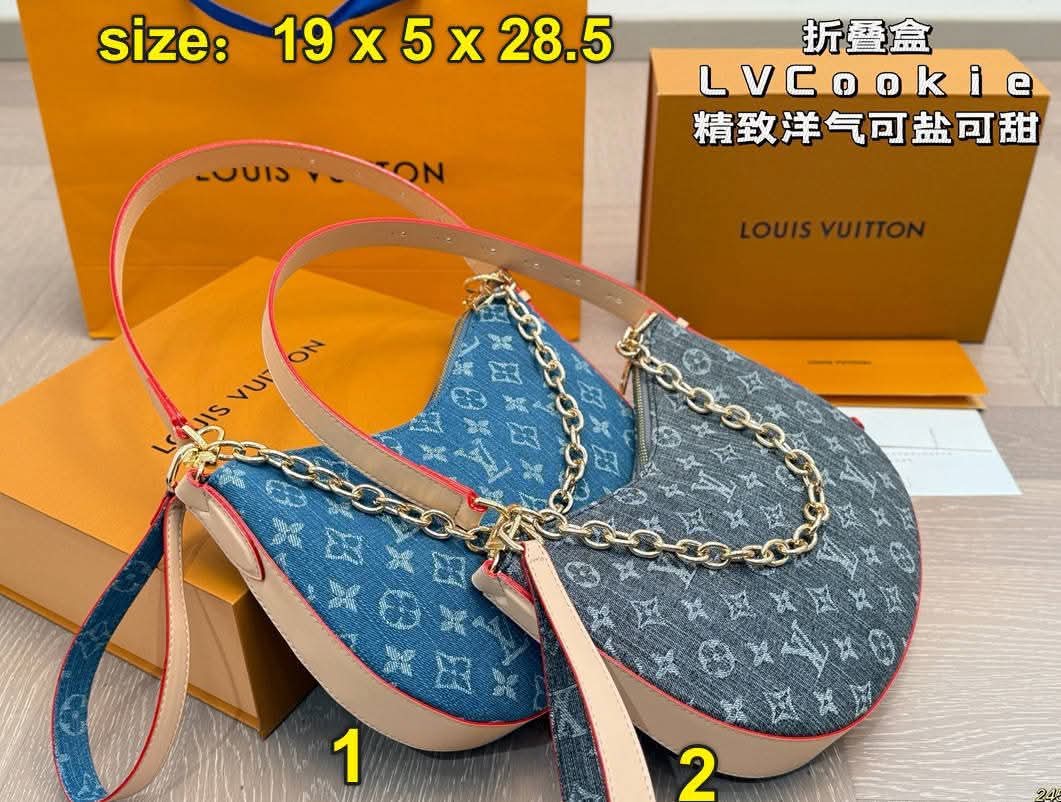 L Denim Shoulder Bags