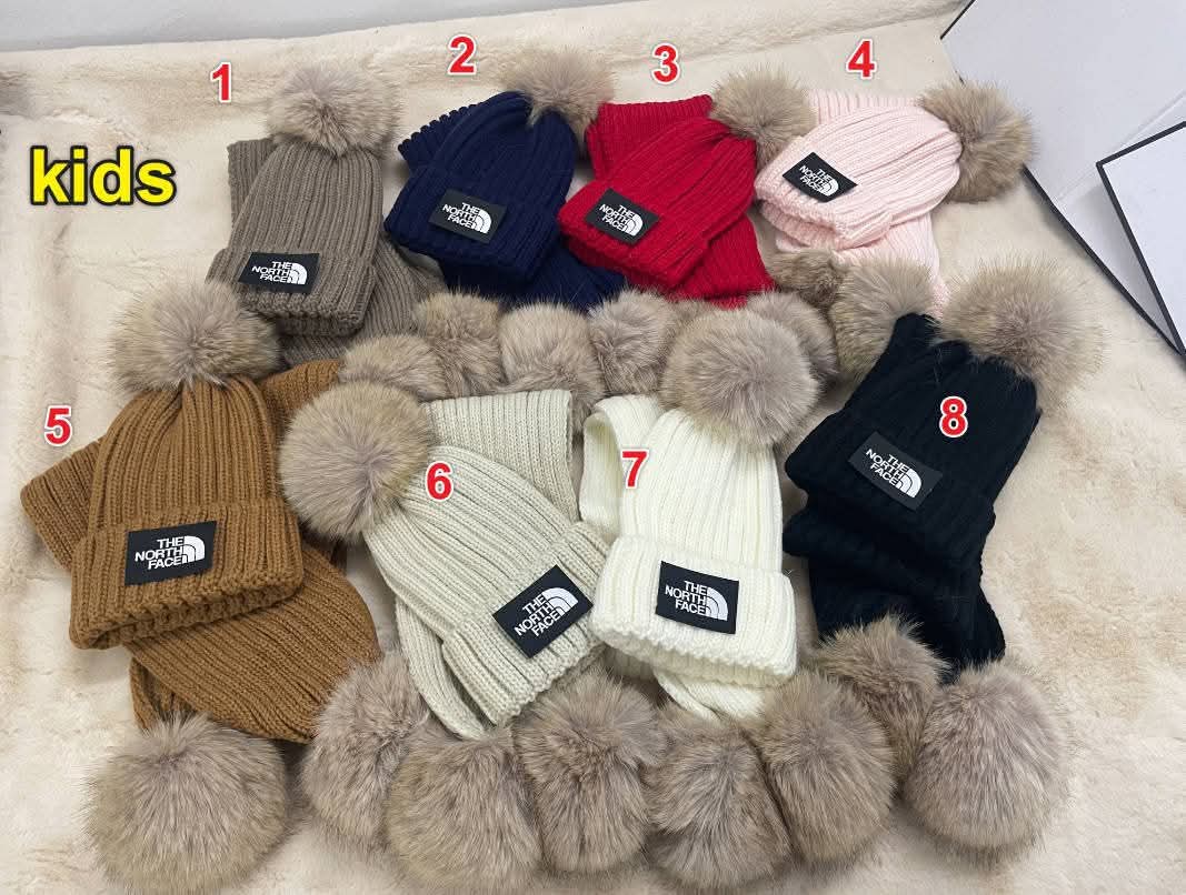 NF Kids Pom Hat & Scarf Set