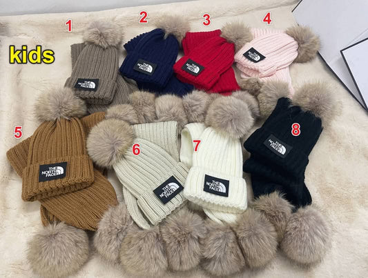 NF Kids Pom Hat & Scarf Set