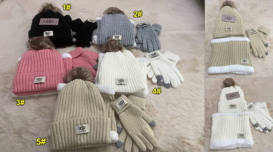 U Pom Hat & Scarf Set 2
