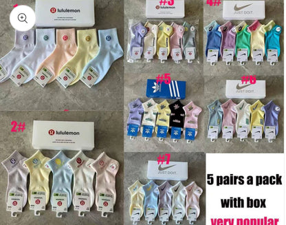 Socks w box Lu/Nke/Adi