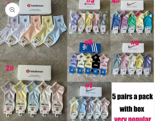 Socks w box Lu/Nke/Adi