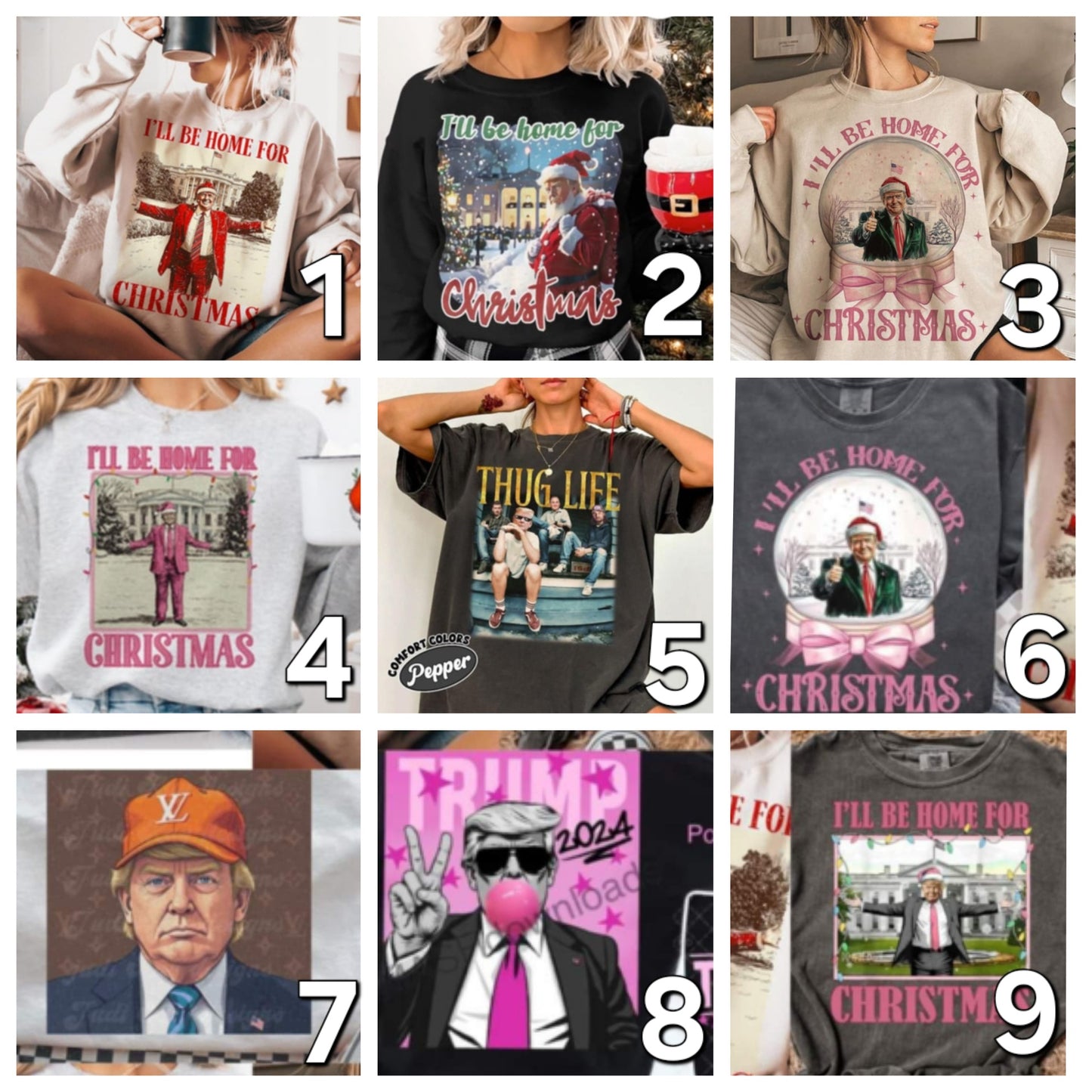 Christmas Trump Graphic Crewneck/Tees