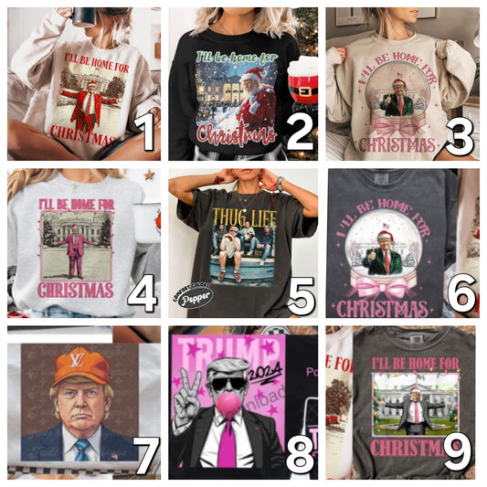 Christmas Trump Graphic Crewneck/Tees