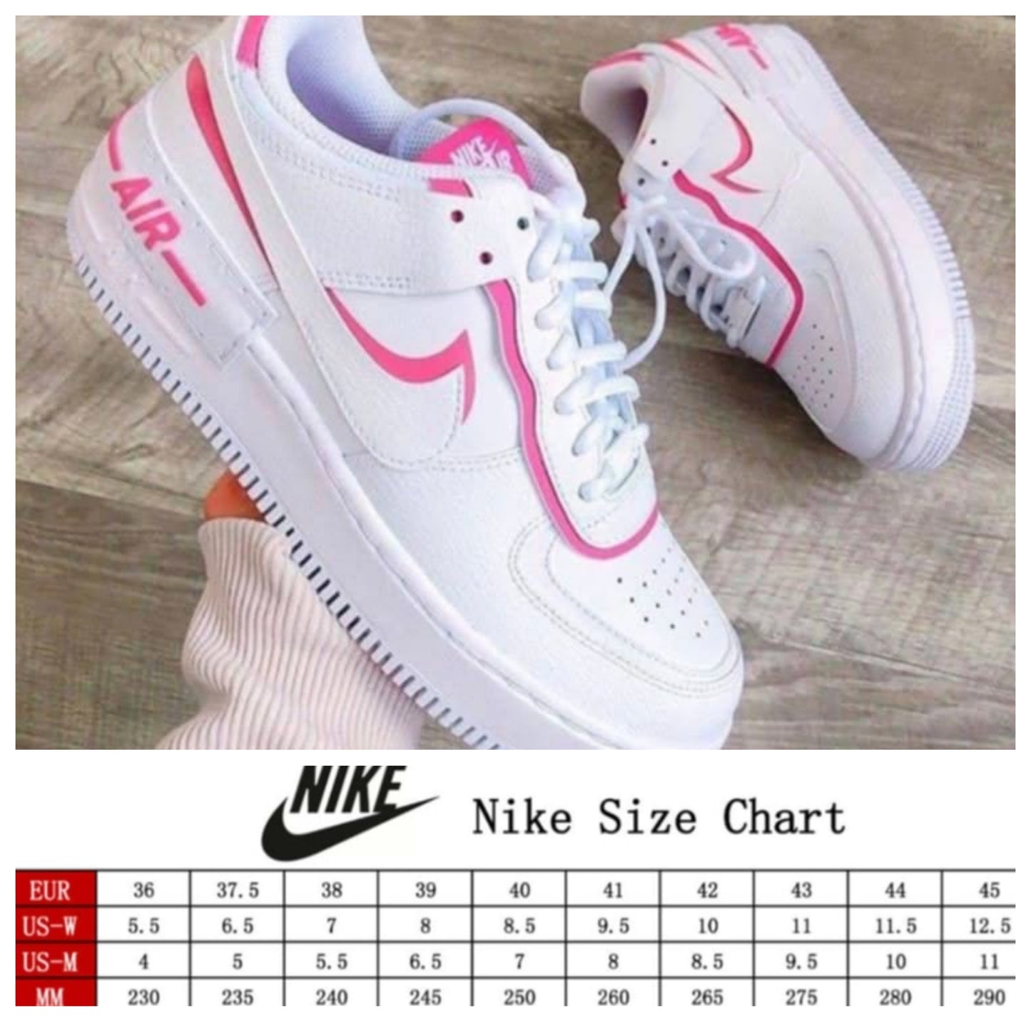 NKE Force White/Pink