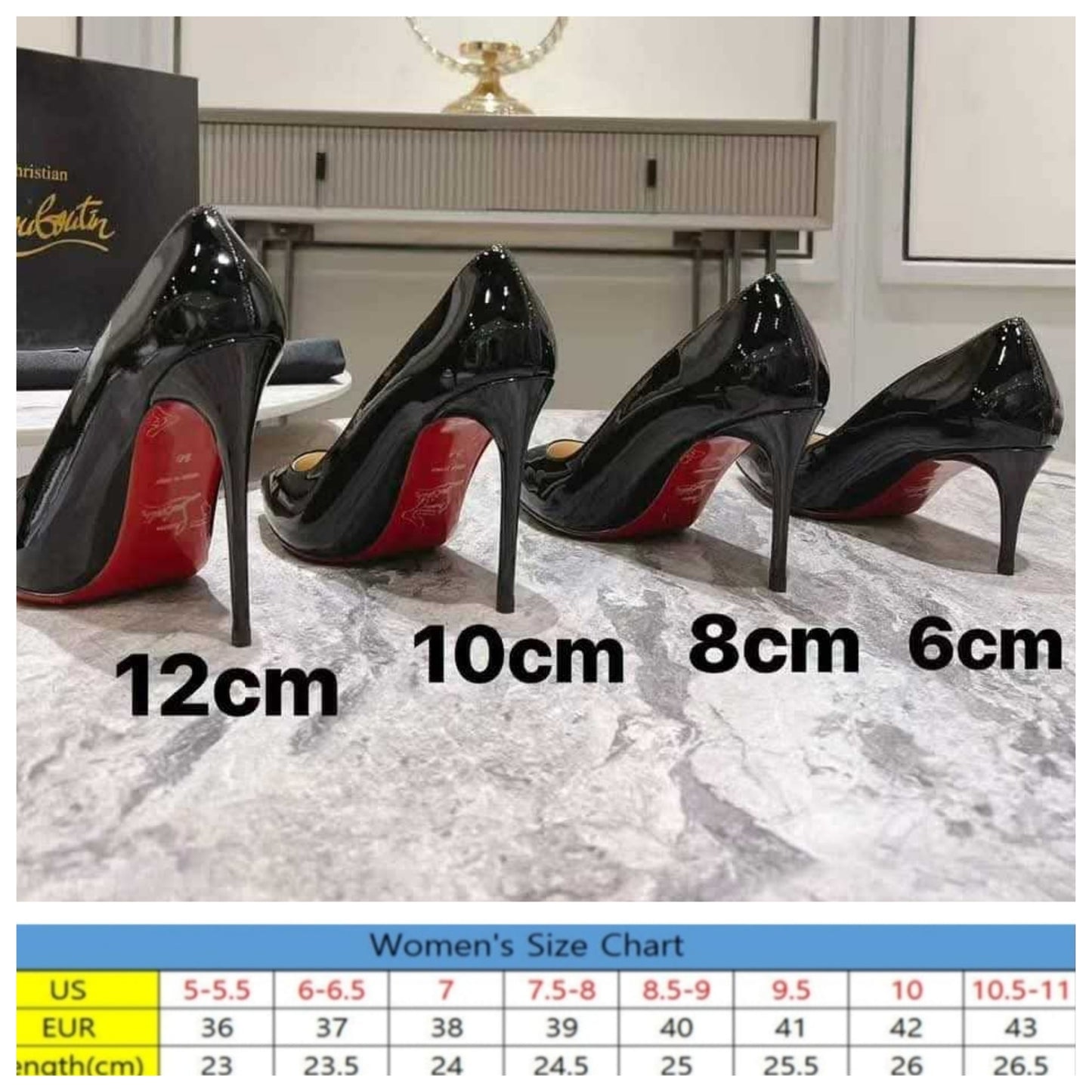 C-Lou-B Black Heels