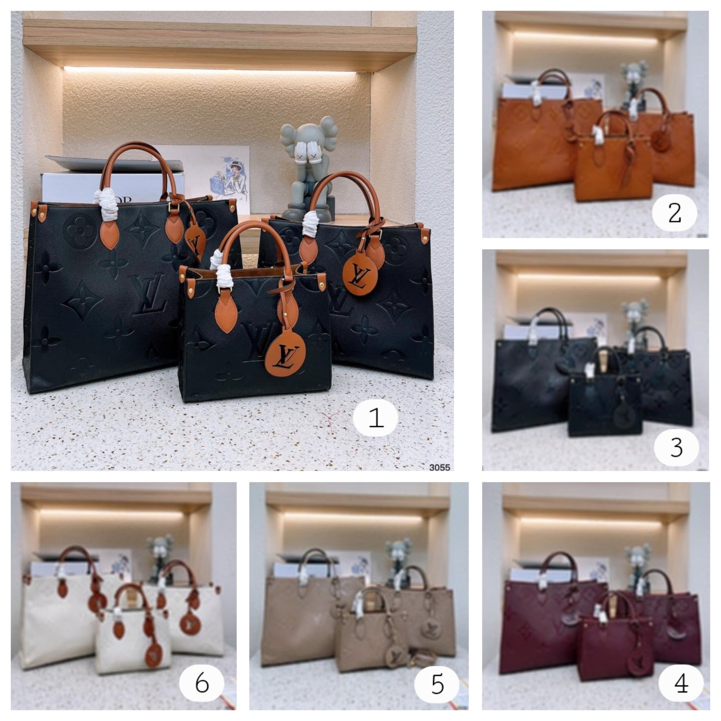 L Logo Mono Crossbody Tote S/M/L