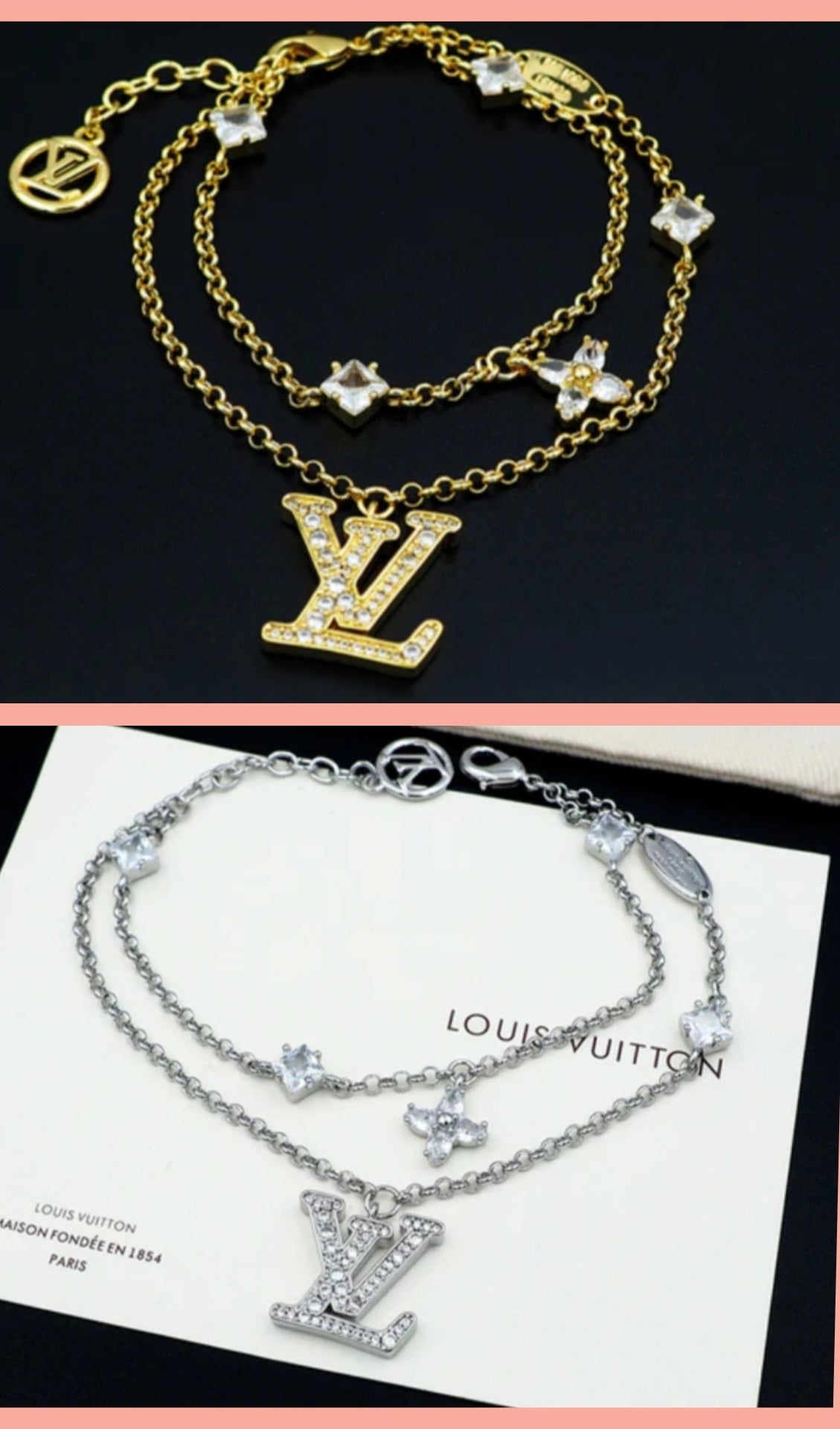 L Logo Charm Necklaces