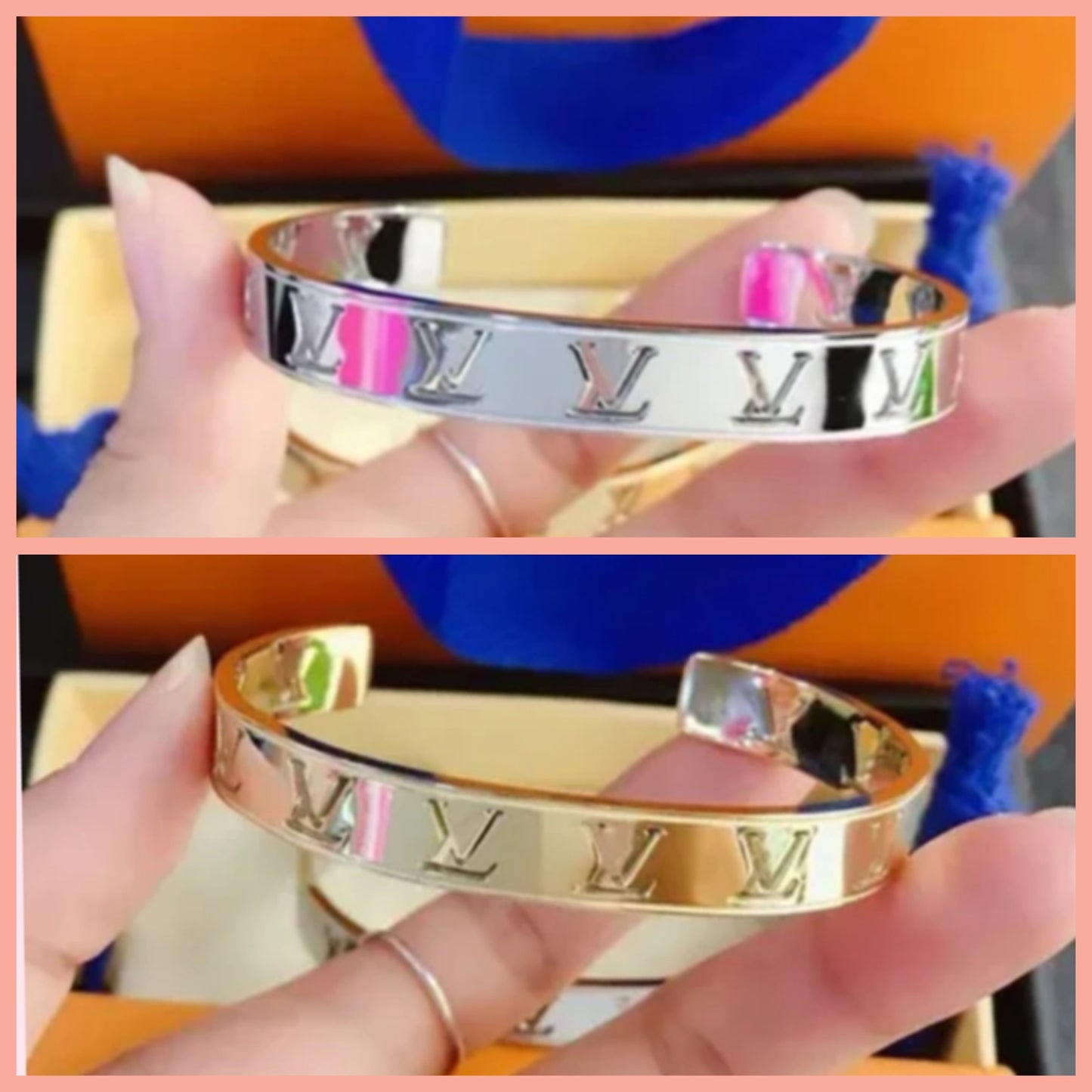 L Cuff Bracelt Gold/Silver