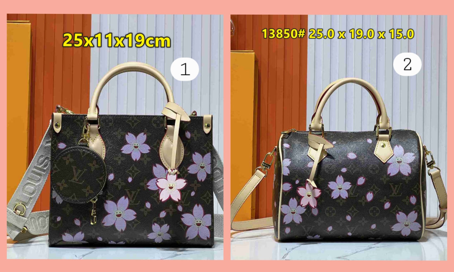 L Purple Flower TM Bags