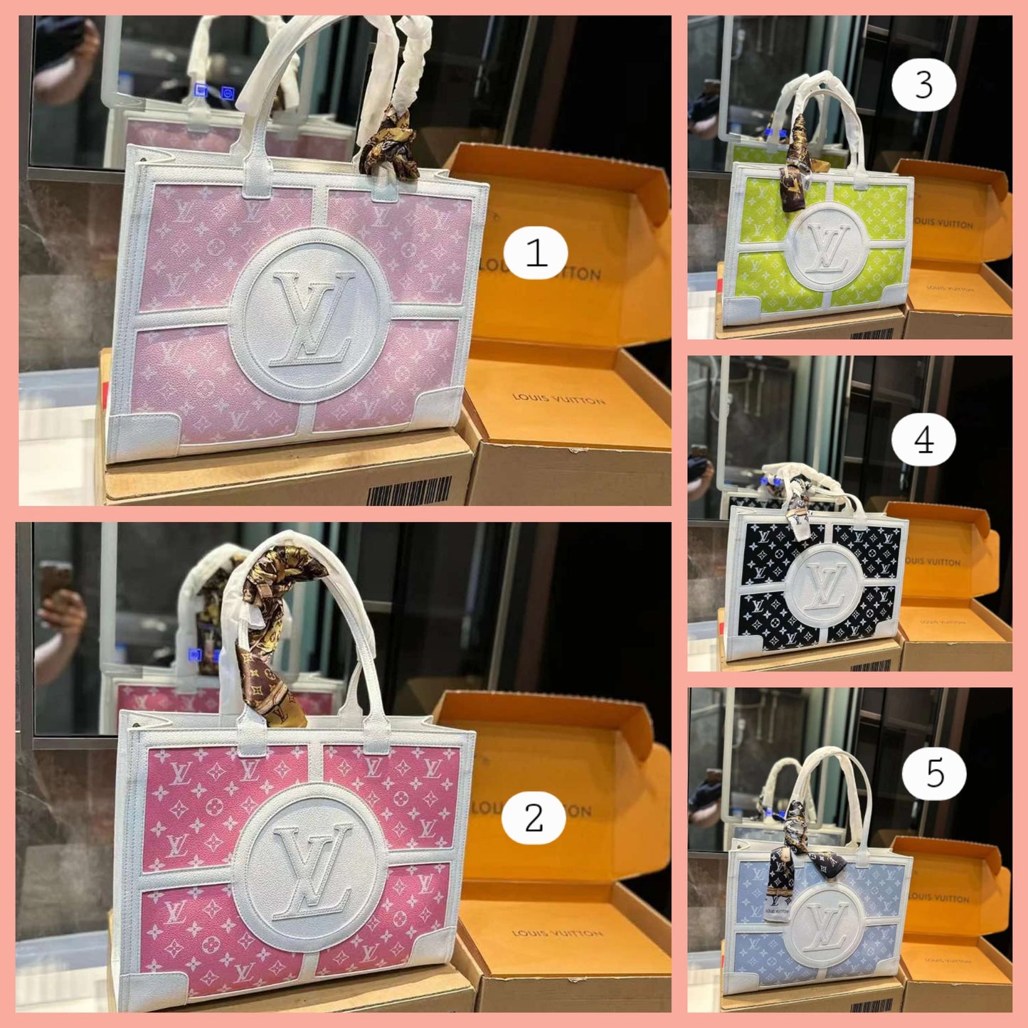 L Logo Tote Bags 1-5