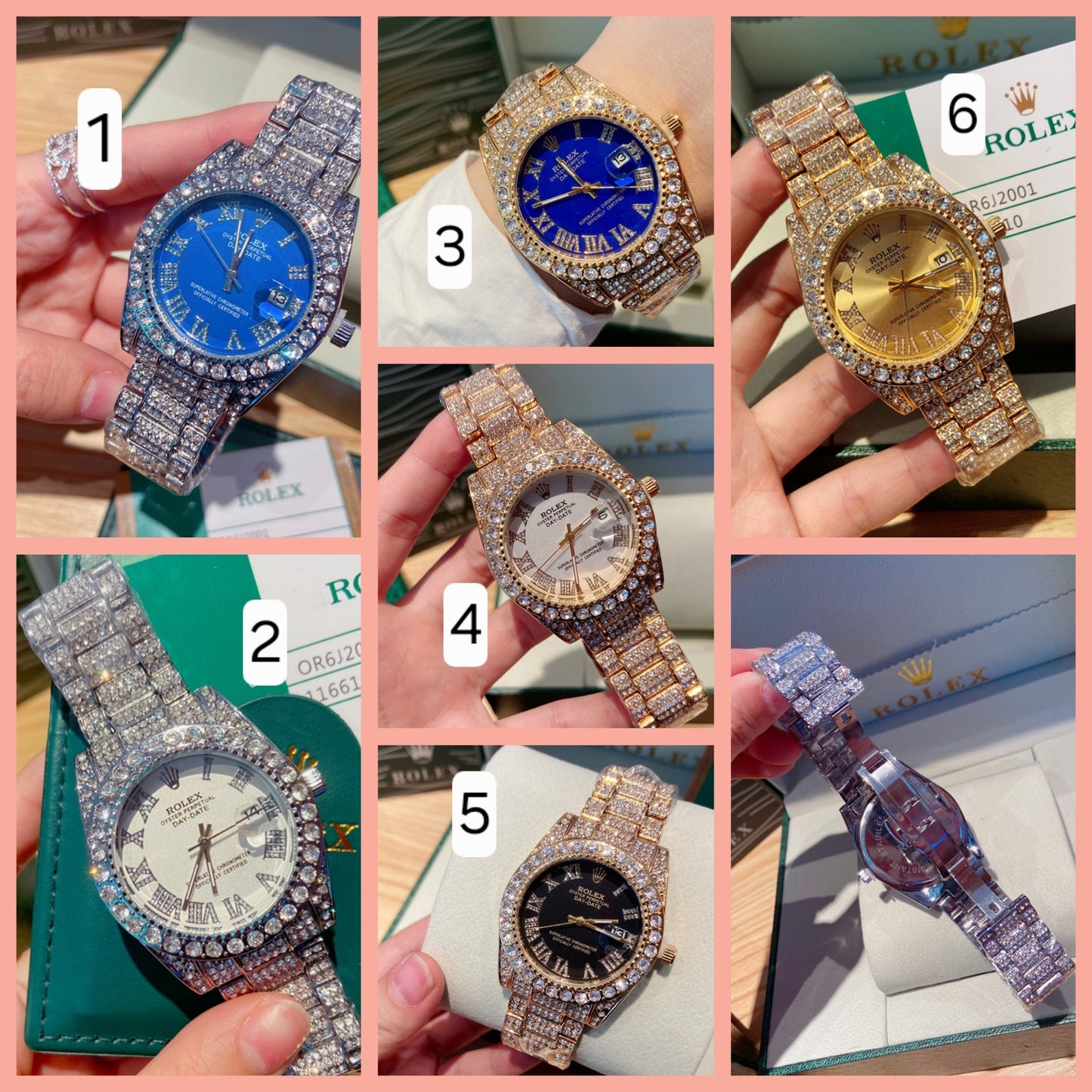 R Watch Encrusted Assortment 1-6