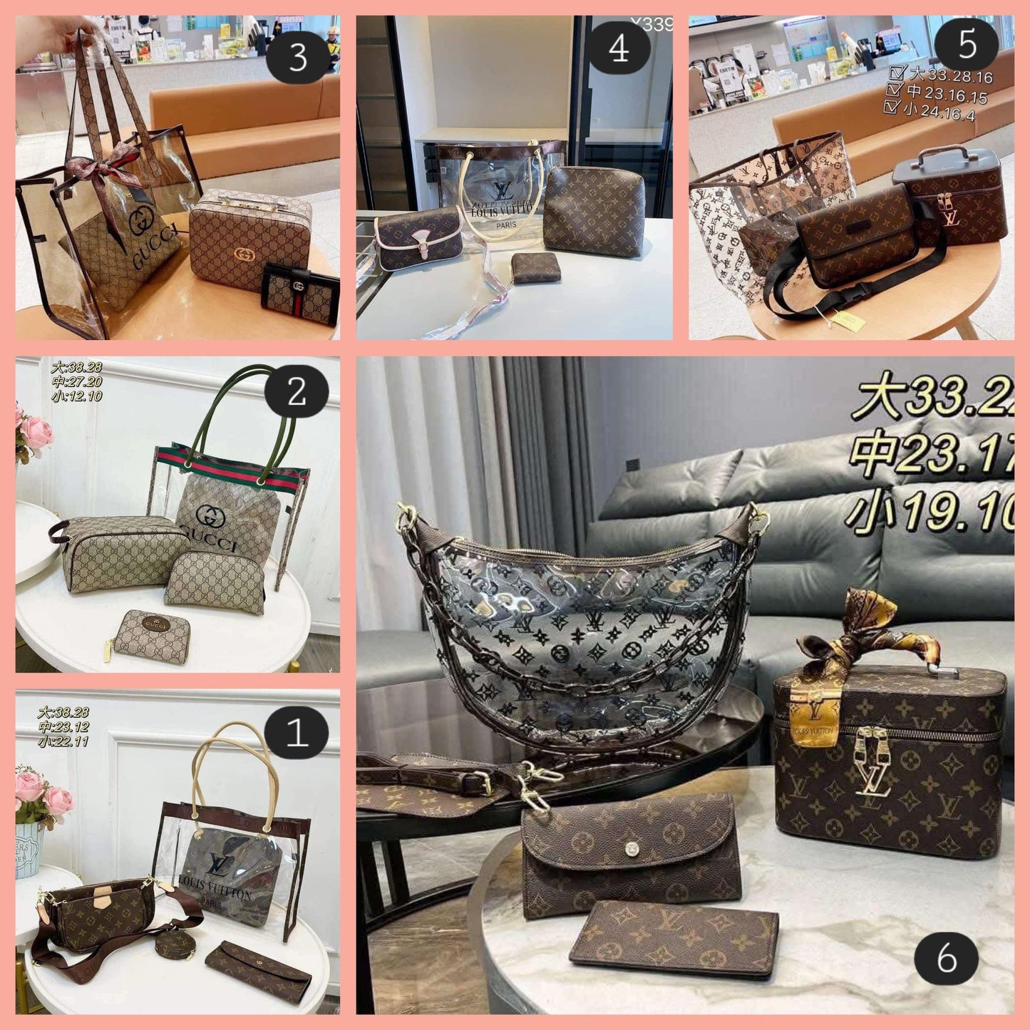 L Clear Tote Bundles 2  1-6