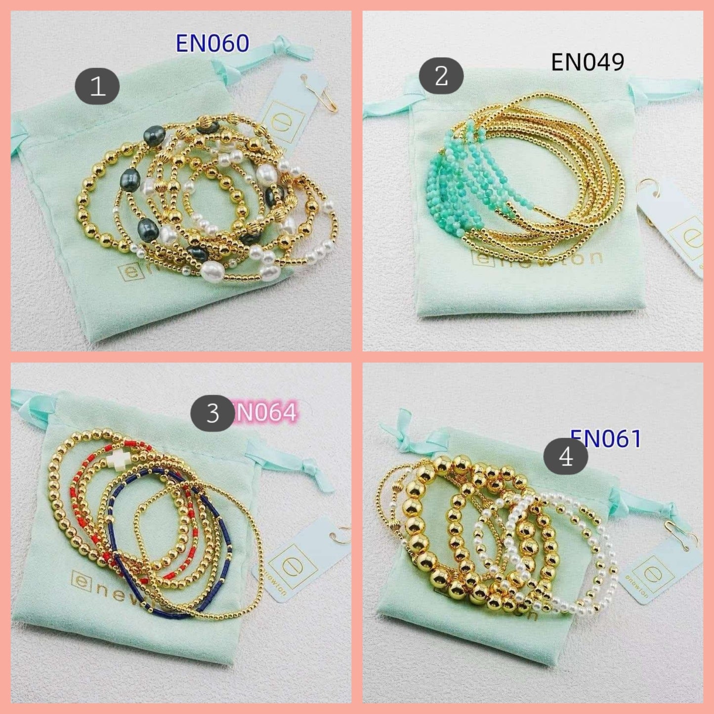 E Stacked Bracelets NEW!!