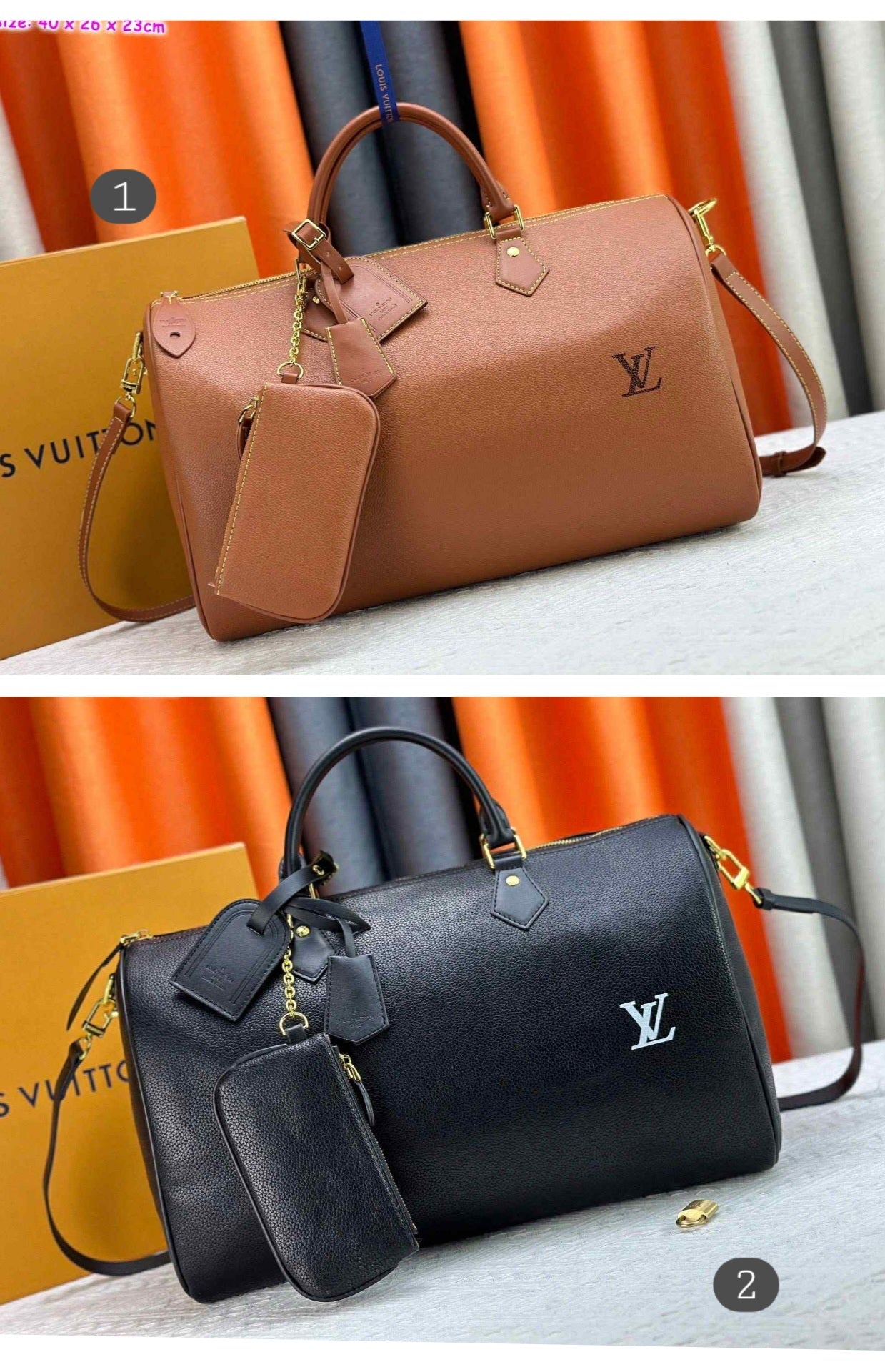 L Brown/Black Bag New