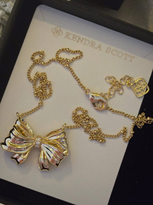 In stock - K scott bow necklace and earing set