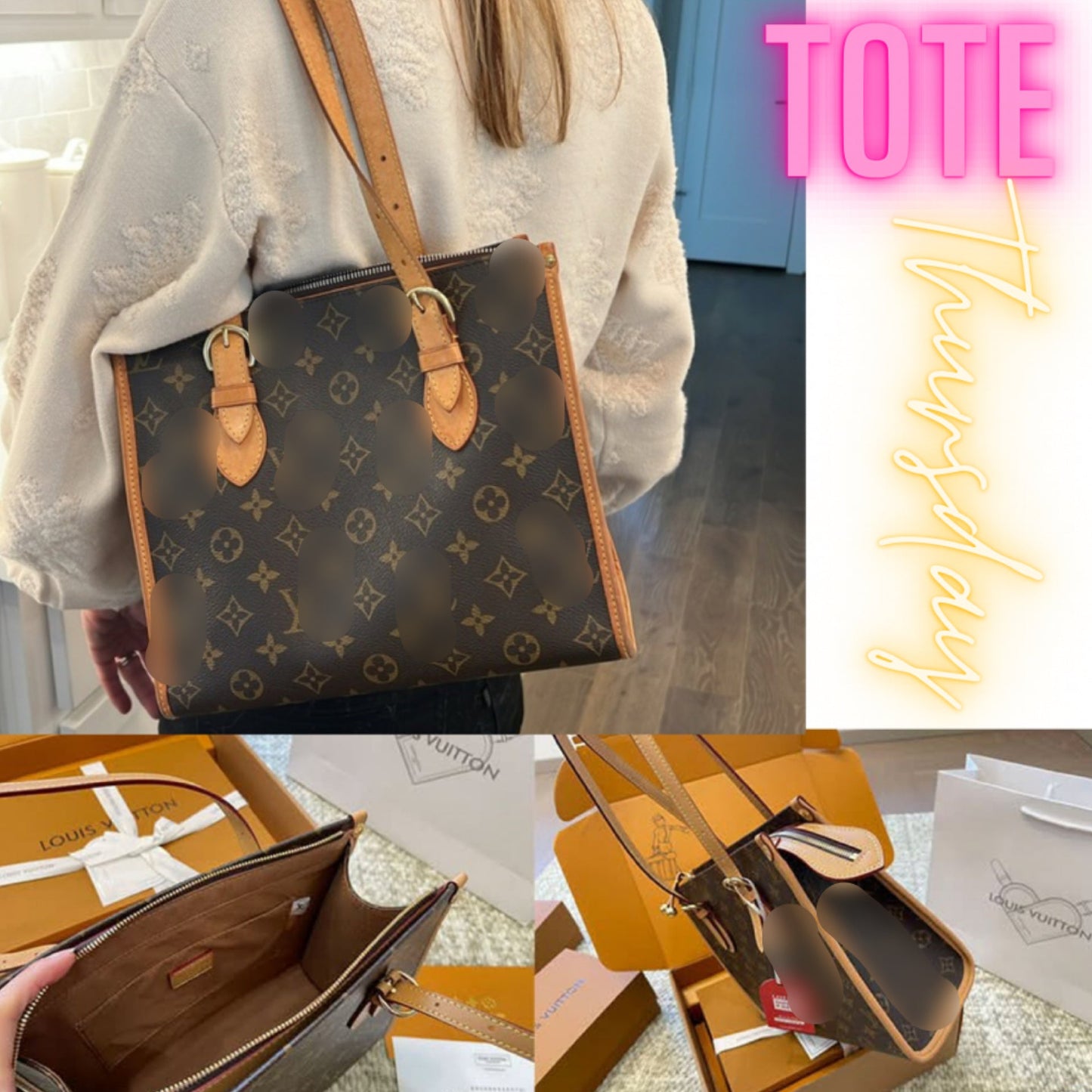 Vee zip close tote