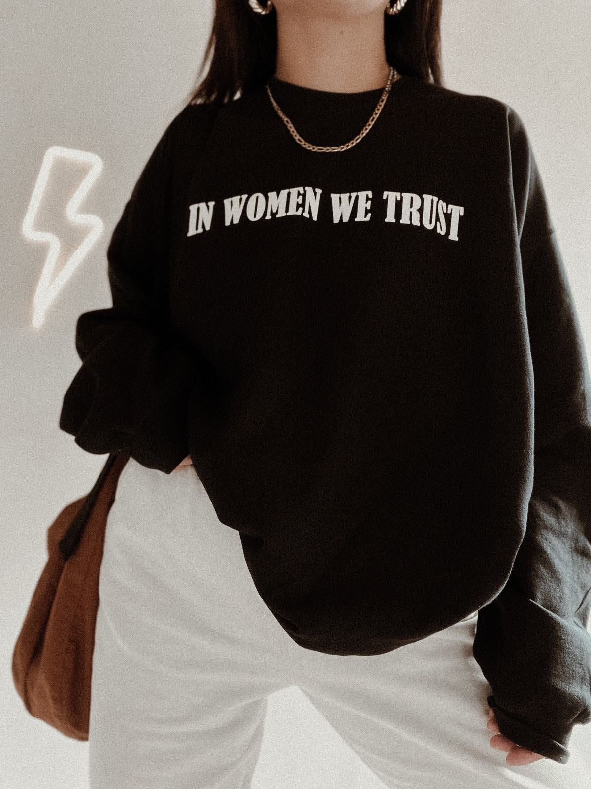 In women we trust ADULT TEE OR PULLOVER