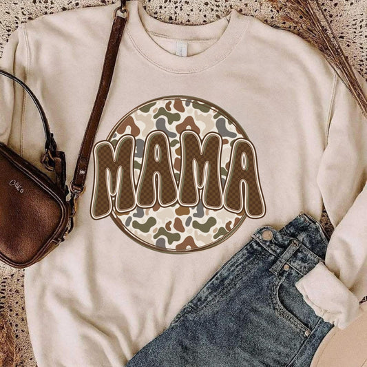 Mama Boujee camo  Pullover