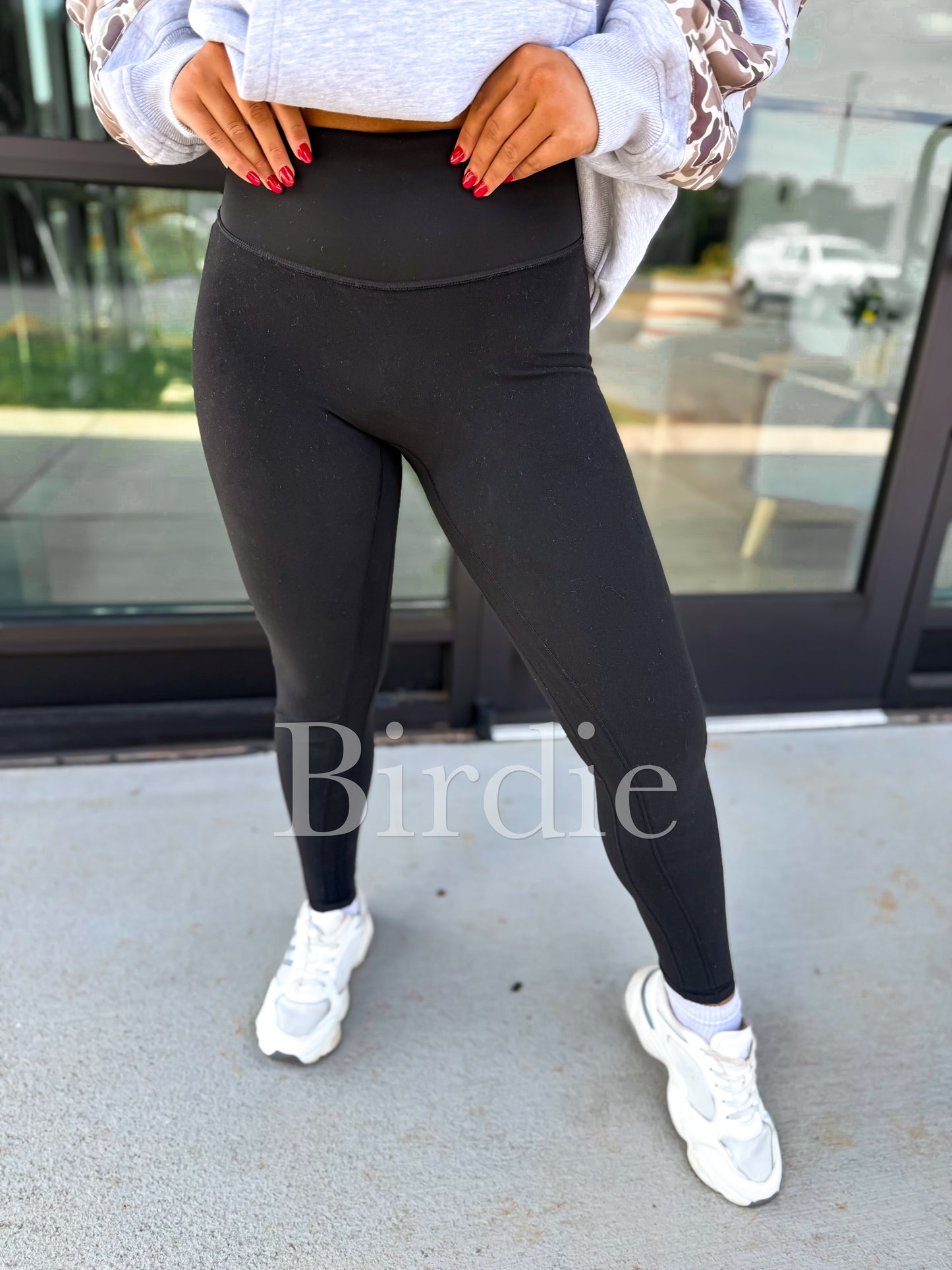 Fleece Lined Leggings in Black