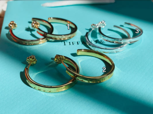 T Hoop Earrings