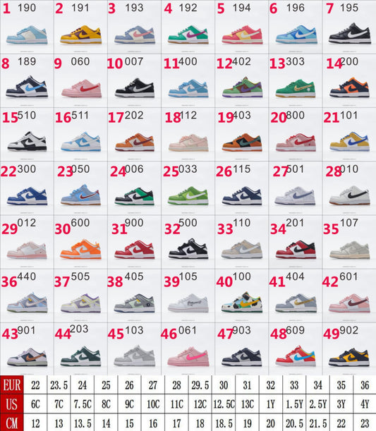 NKE Kids Shoes (STYLE 13-18)