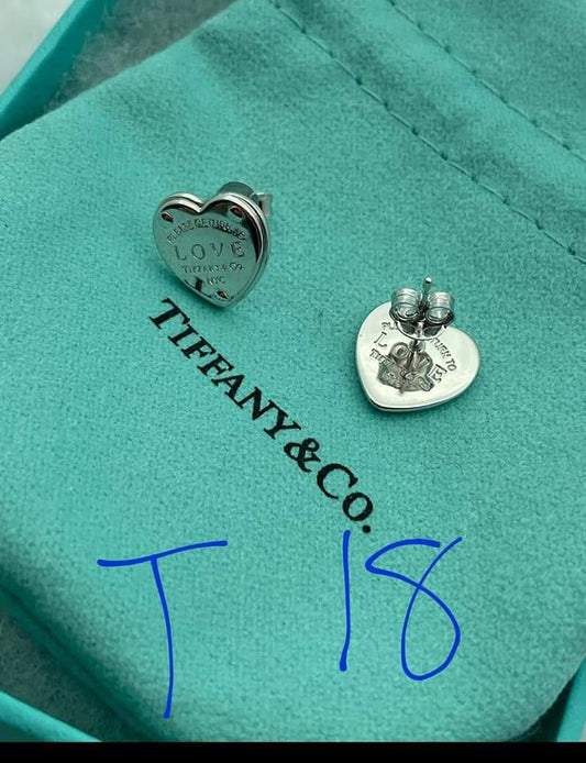 T Earrings Heart