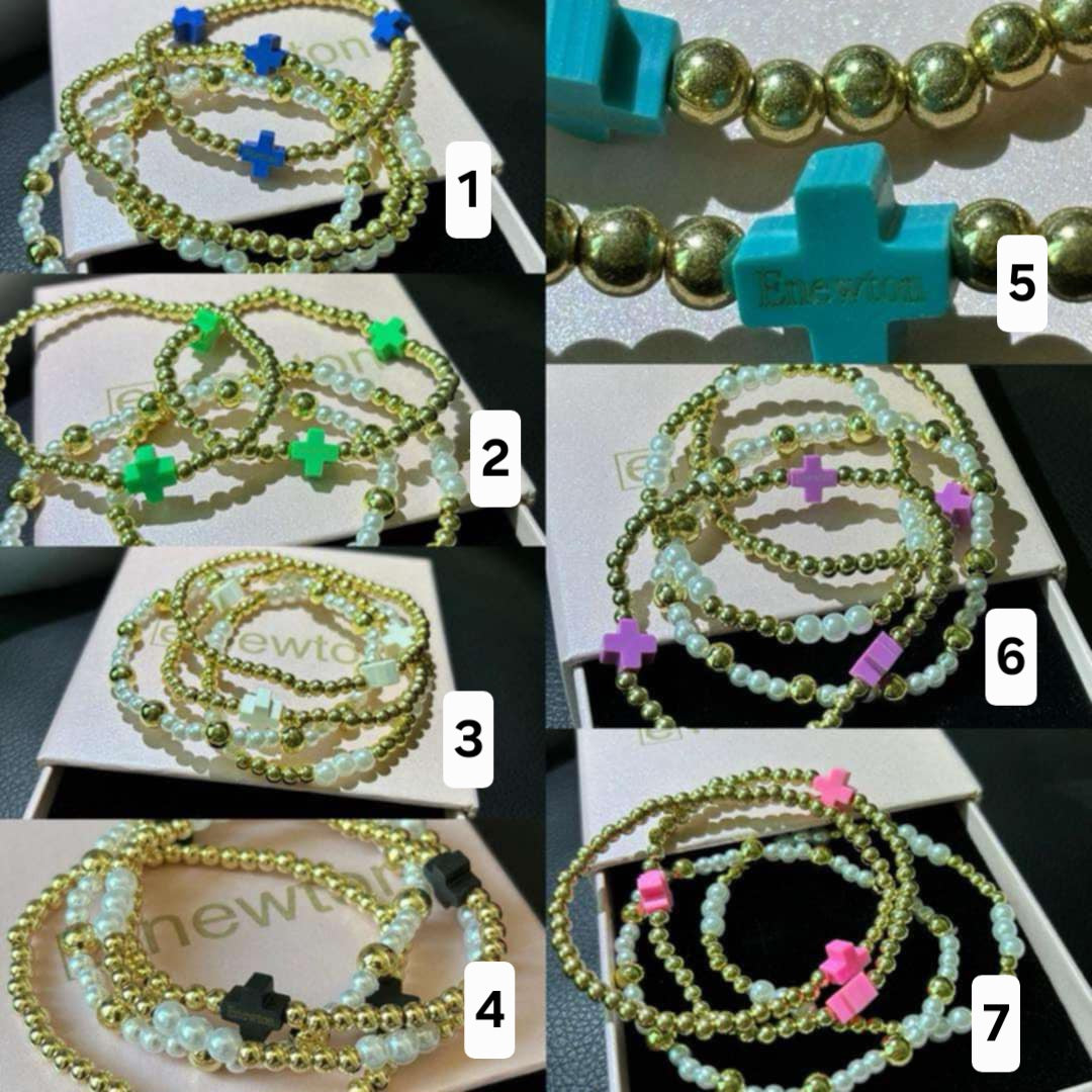 E Stacked Beaded Bracelets 3