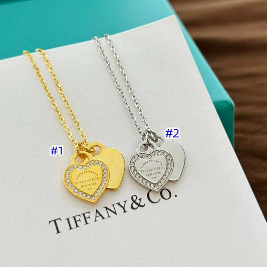 T&Co Heart Necklaces S/G