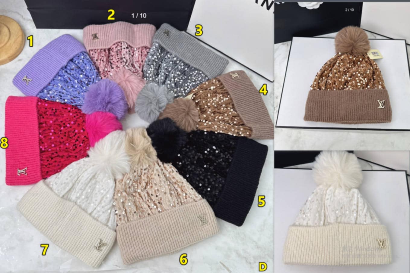 Sequin L Hat