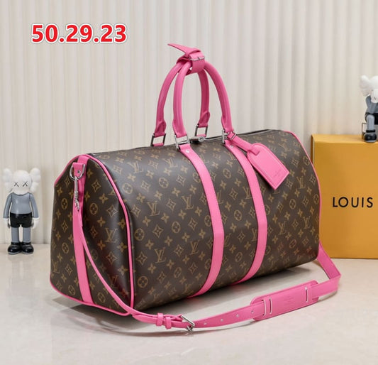 L Mono/Pink Duffle Bag