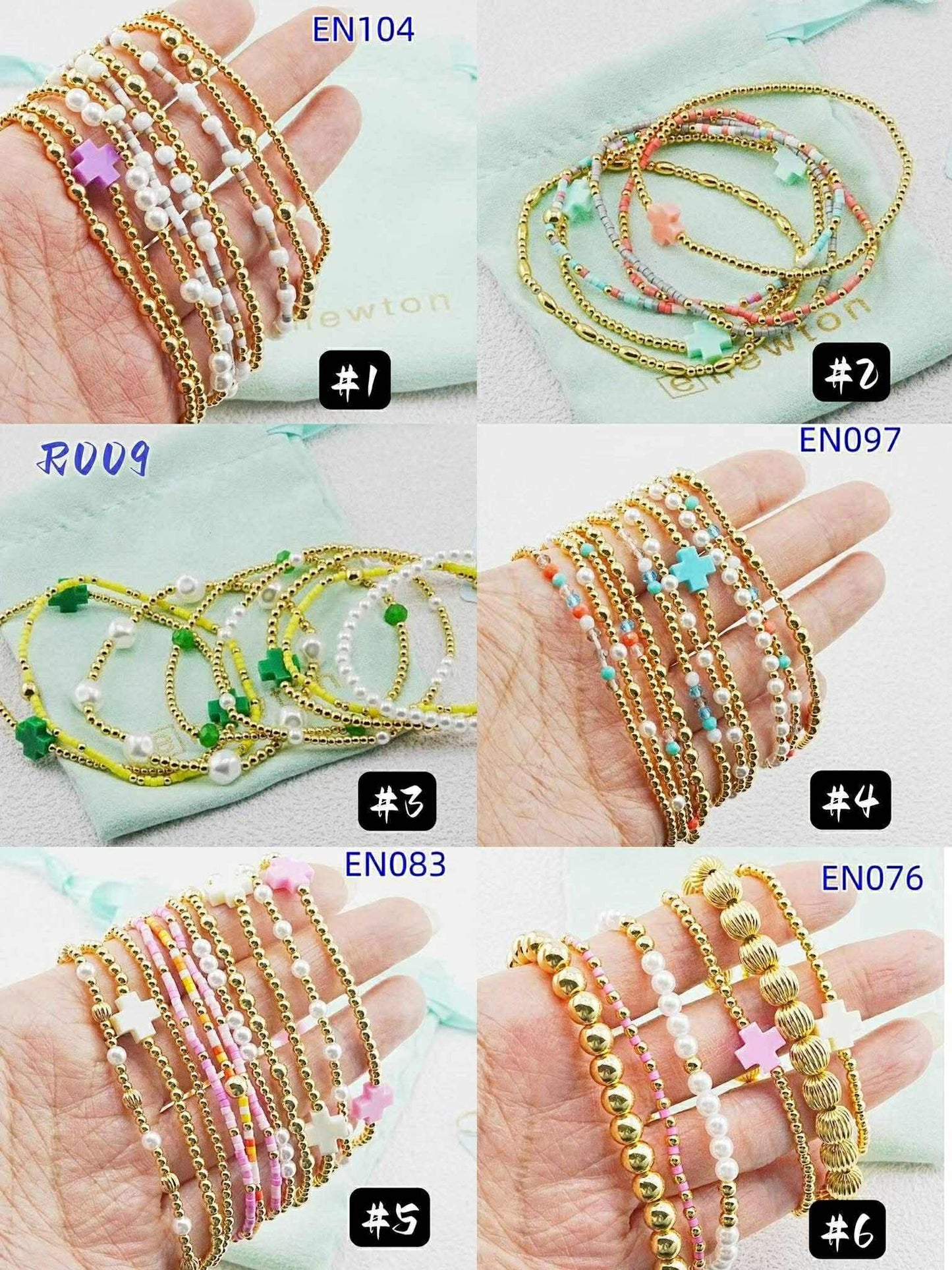 E Stacked Bracelets NEW 6