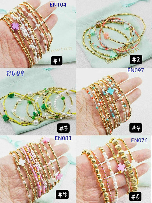 E Stacked Bracelets NEW 6