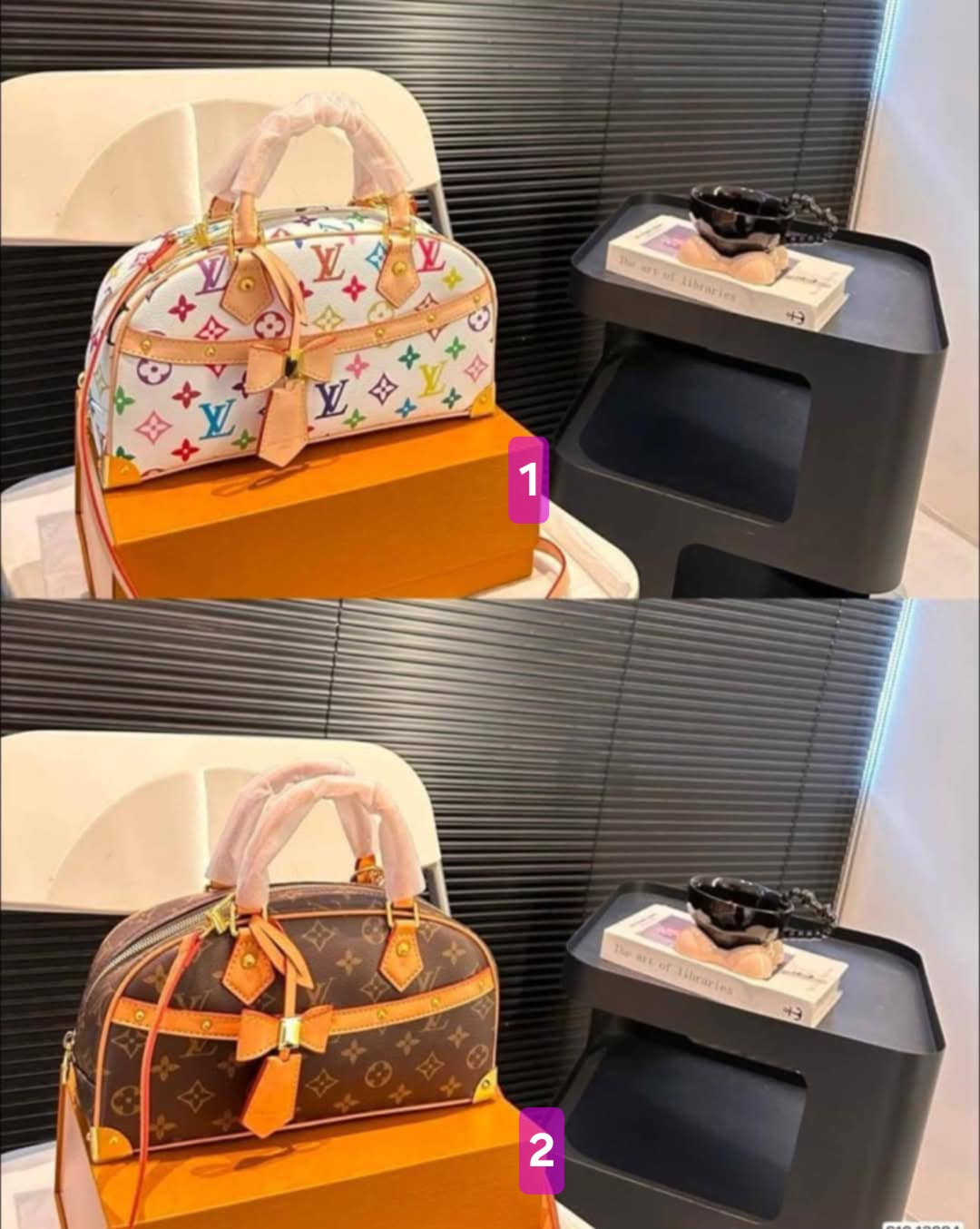 L Mono Bow Bags