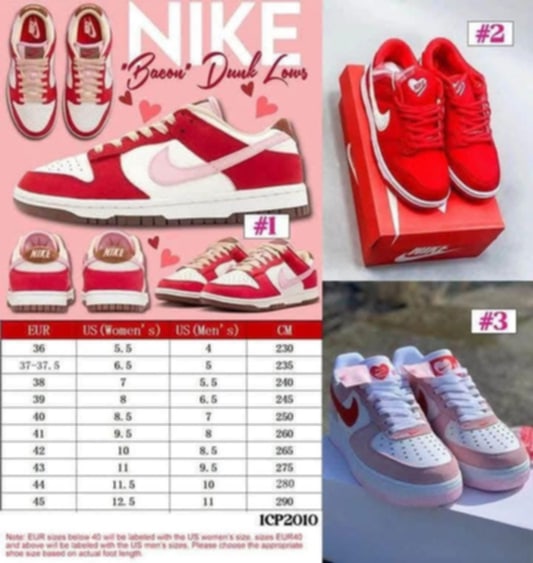 N Bacon Heart Sneakers
